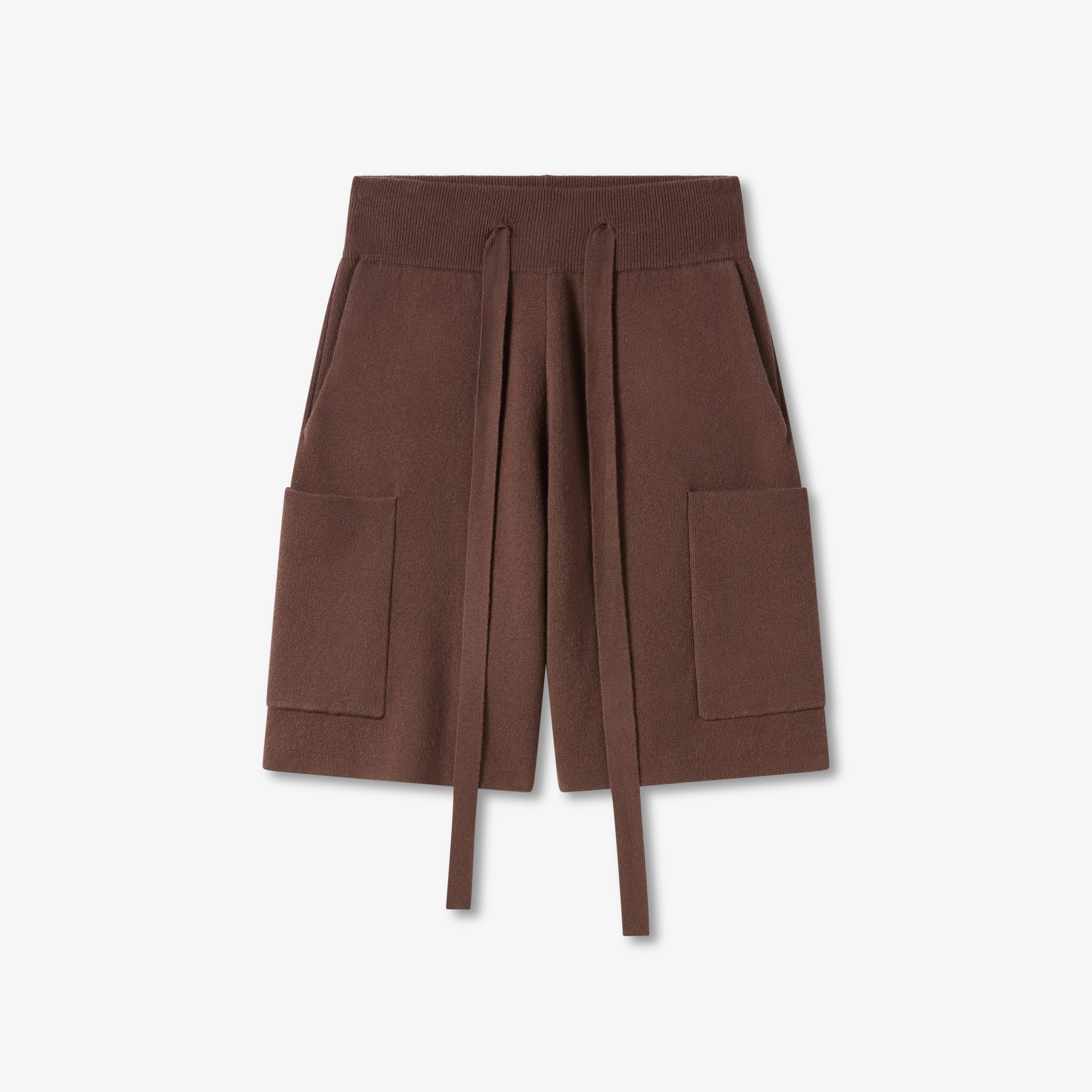 Brown Wool Cashmere Cargo Short