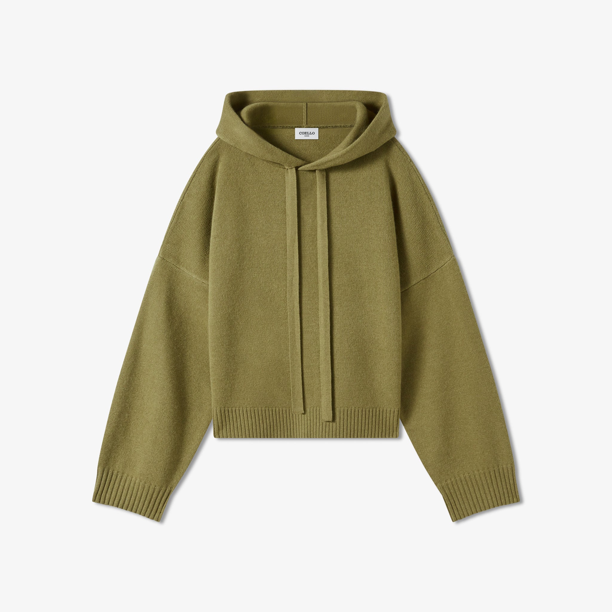 Olive Wool Cashmere Hoodie