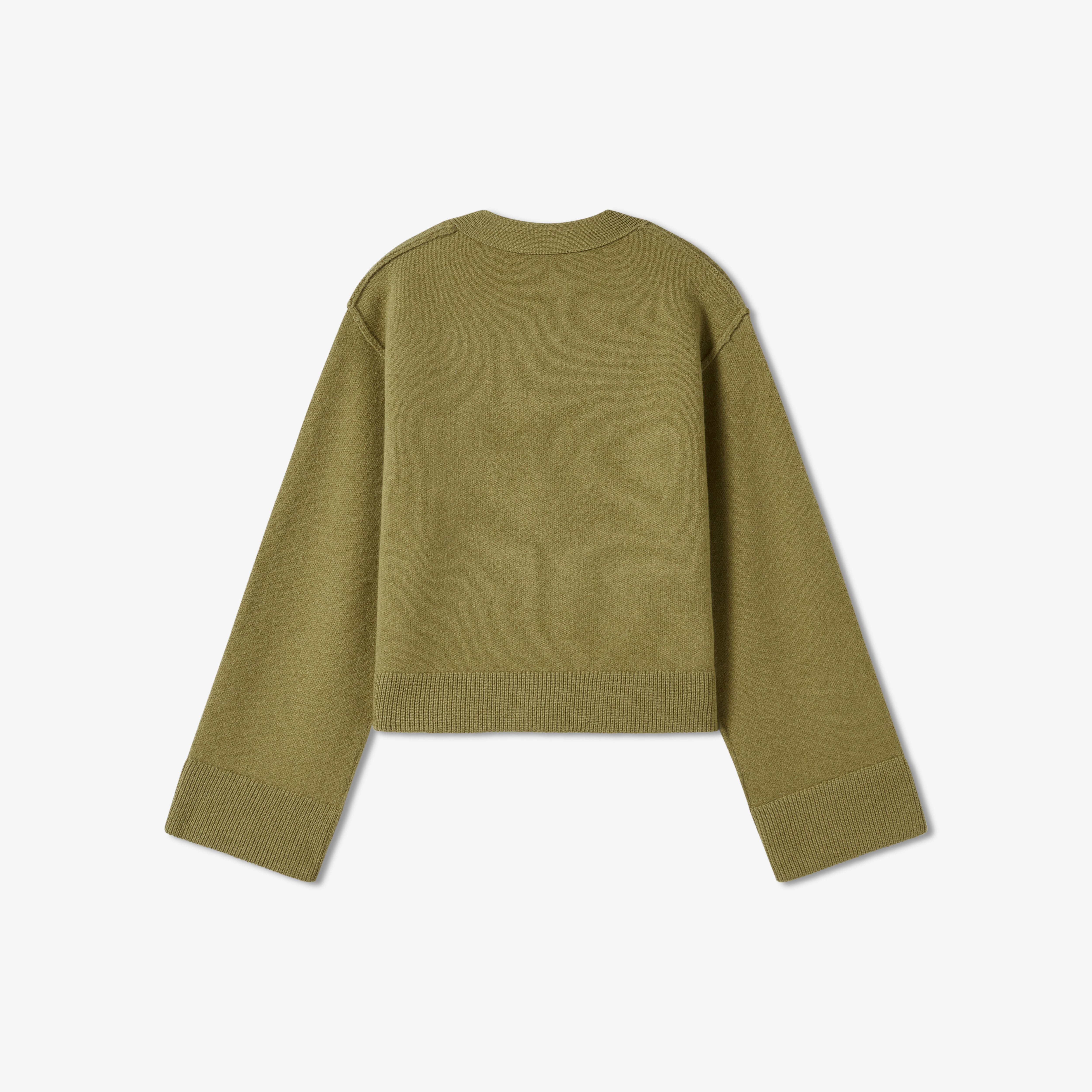 Olive Wool Cashmere Cardigan