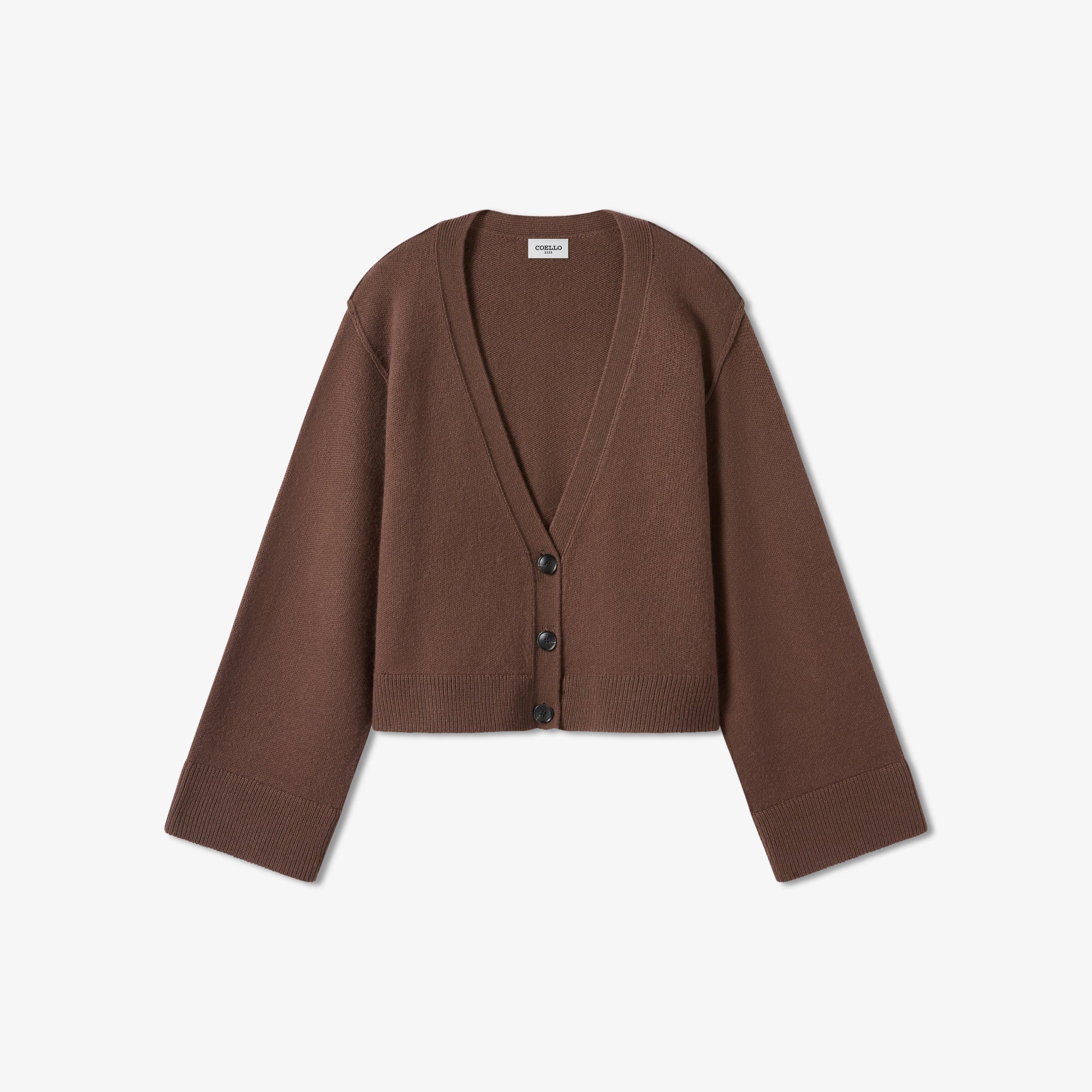 Brown Wool Cashmere Cardigan