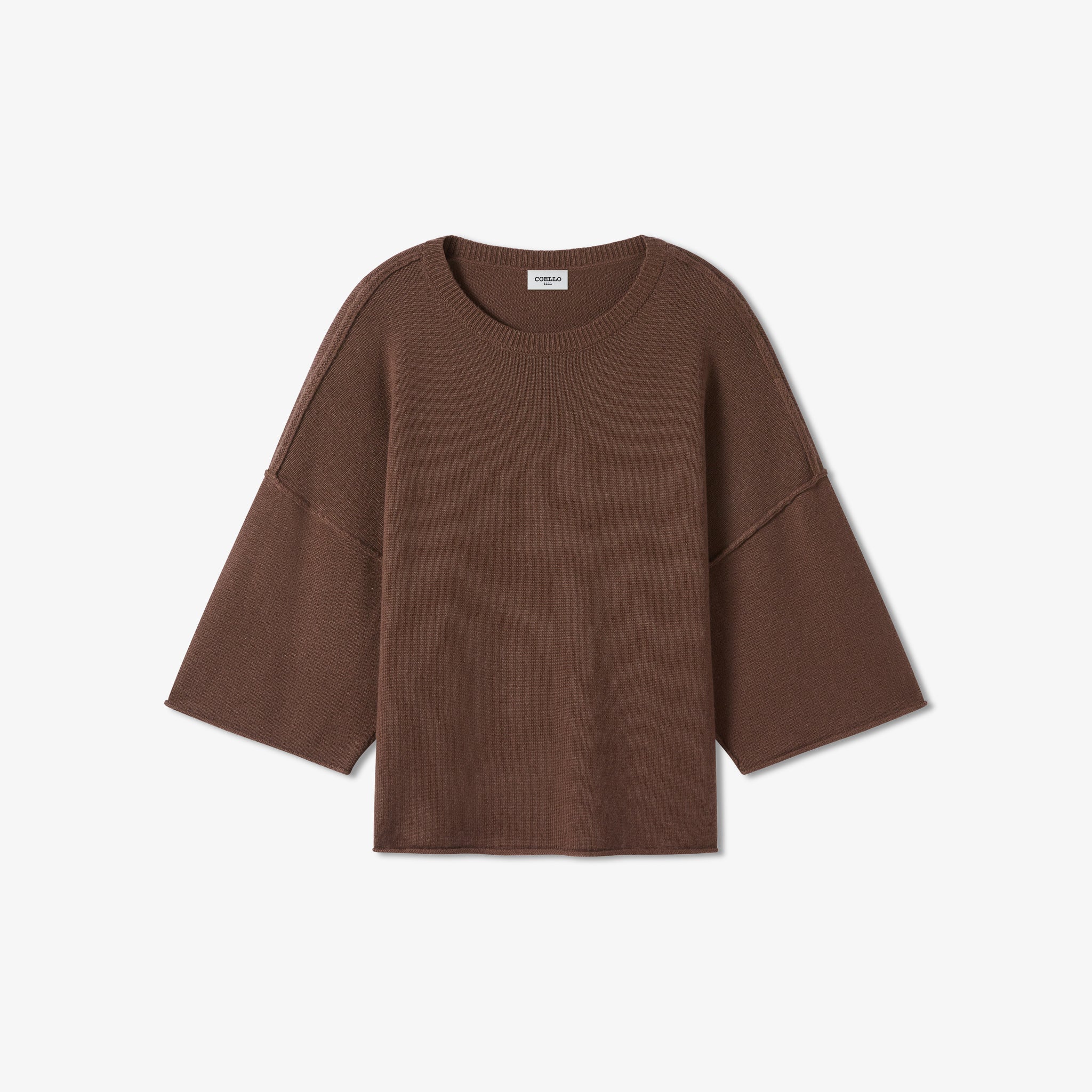 Brown Wool Cashmere Tee