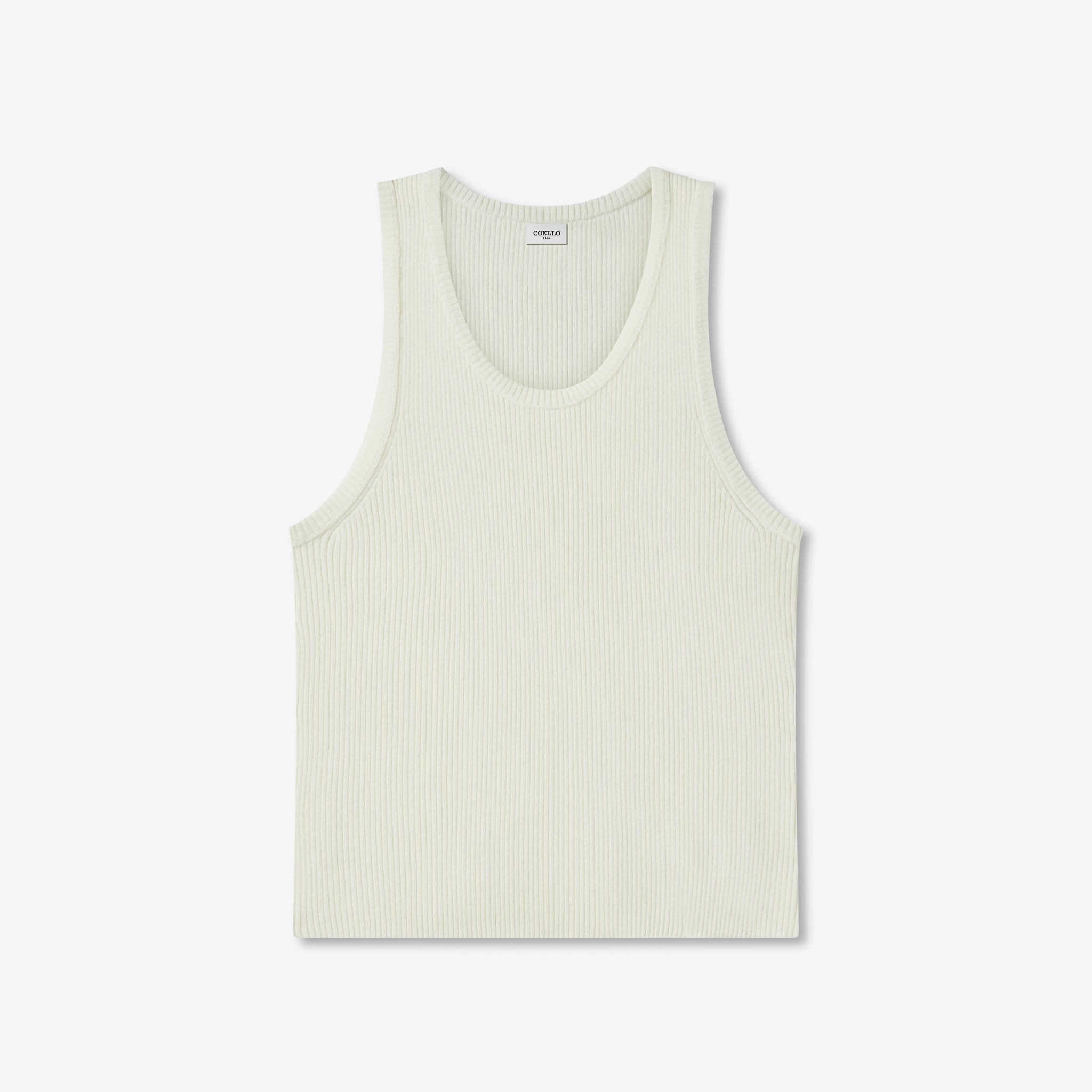 Off-White Wool Cashmere Rib Tank